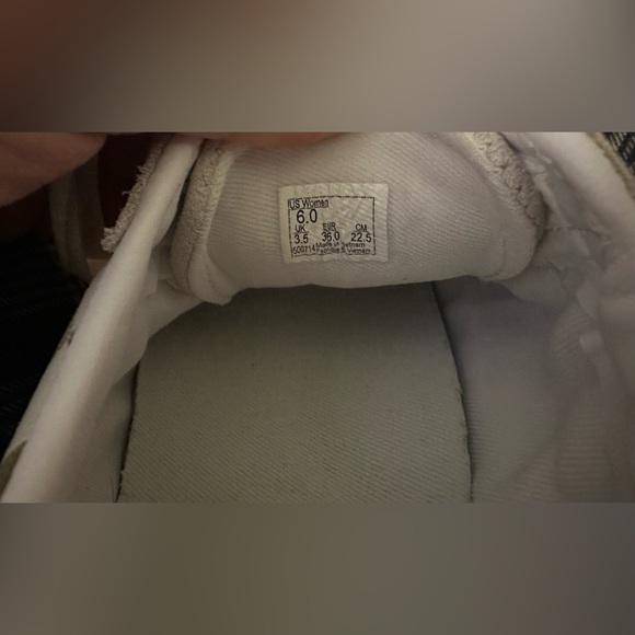 Vans Asher Kids Unisex Gold Laced Canvas Checkered Skate Slip On Shoes Size 6 - Picture 16 of 16